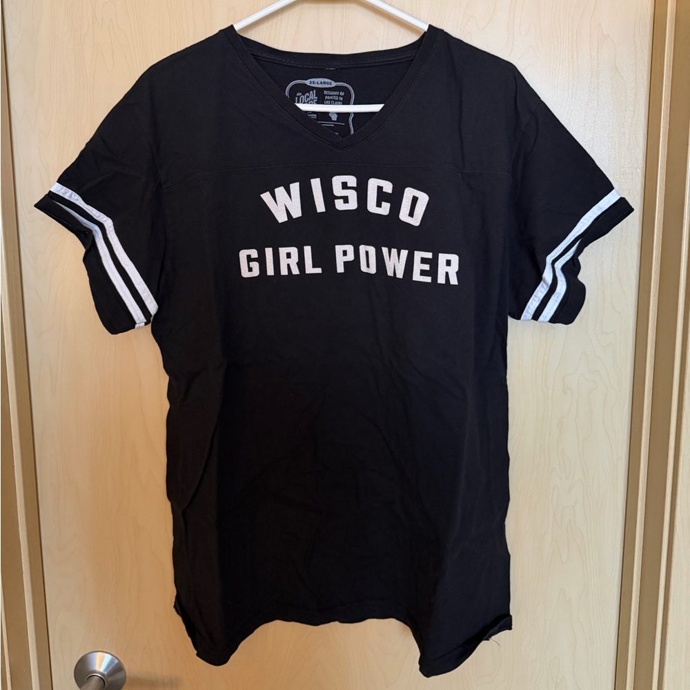 Wisco Girl Power Black Short Sleeve Tee